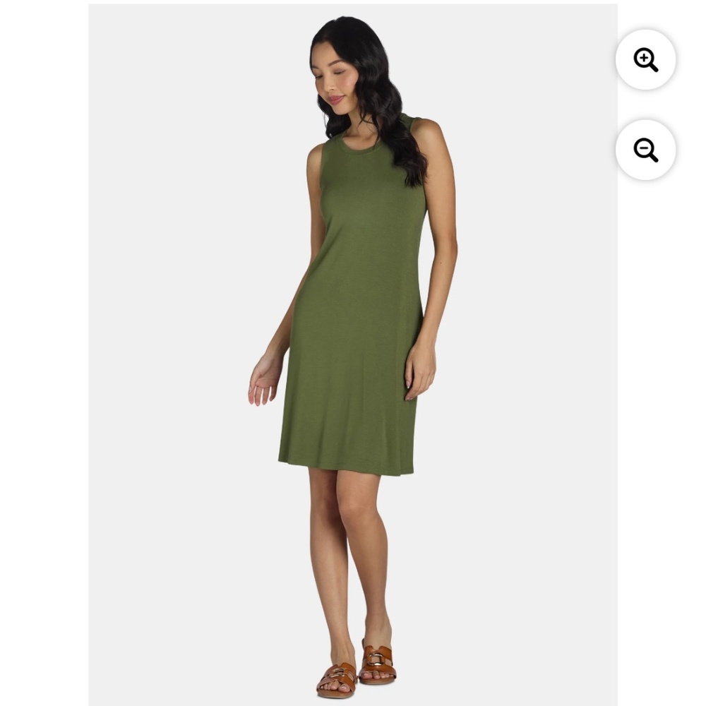 Time and Tru Women’s Olive Green SL Knit Swing Dress Size XXL NWT